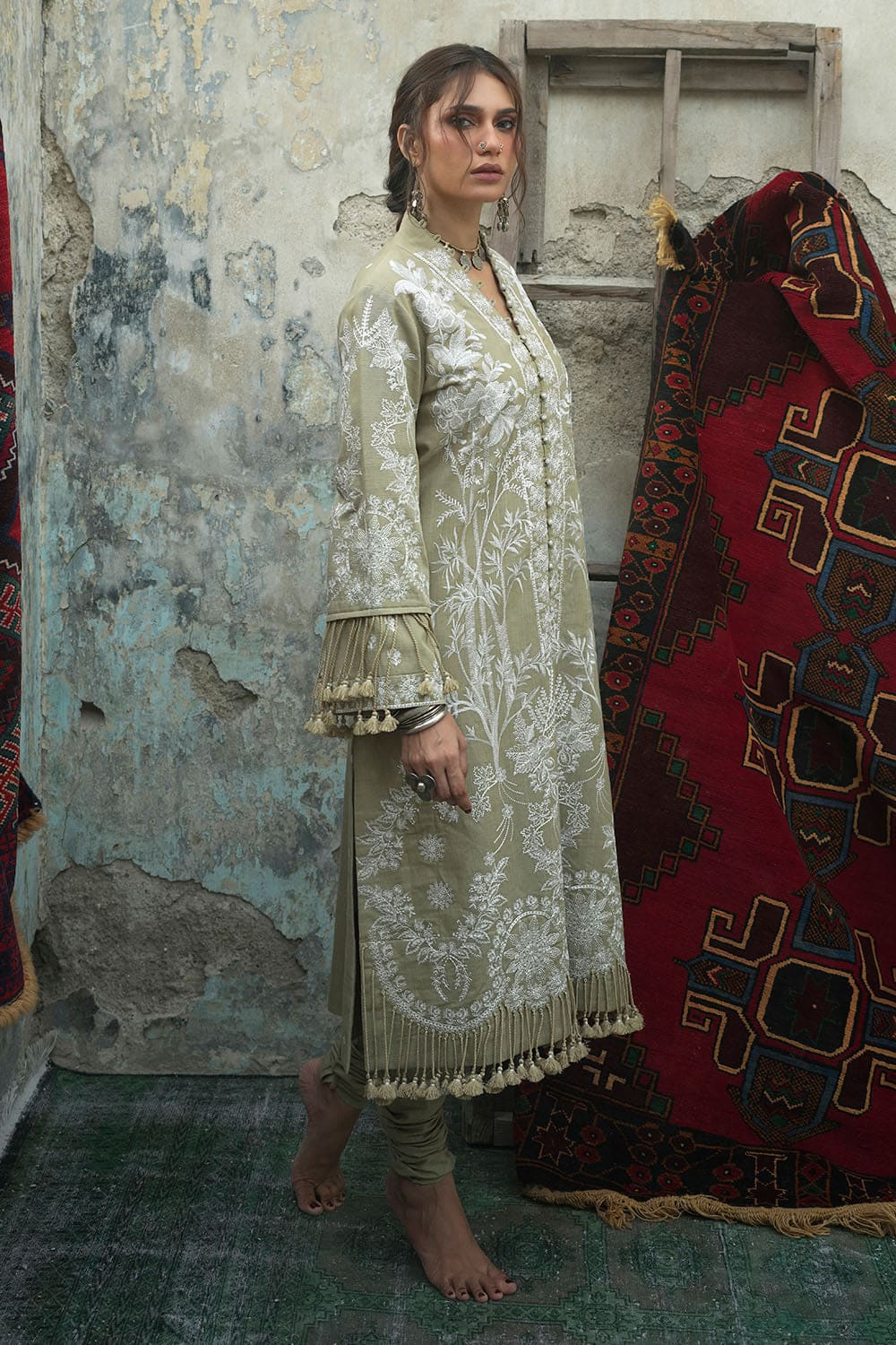 Gul Ahmed Winter 2026 - 2 Piece Embroidered Khaddar Suit– Embroidered-Khaddar-Shirt-Dyed-Trouser-Gulahm