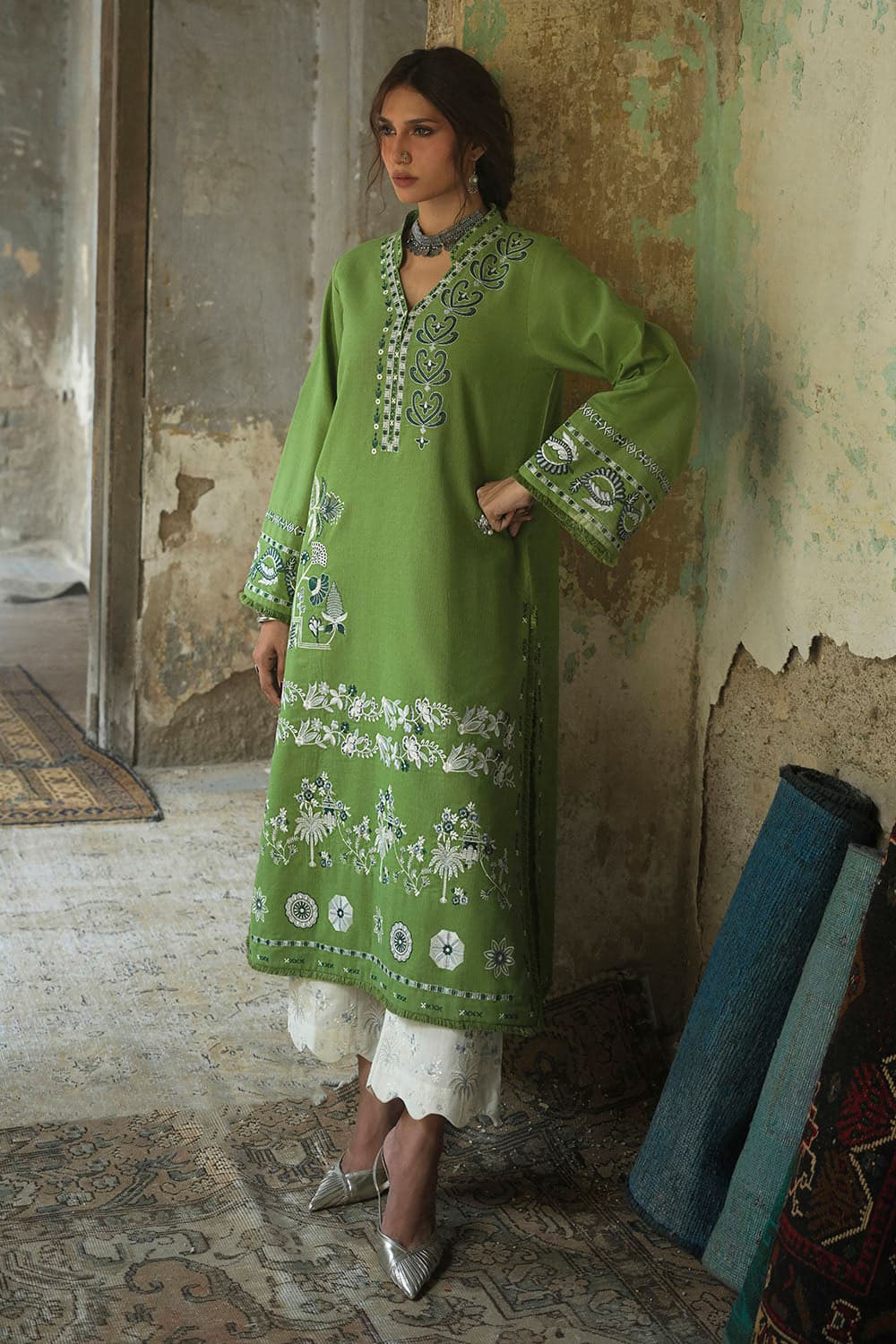 Gul Ahmed Winter 2026 - 2 Piece Embroidered Khaddar Suit– Embroidered-Khaddar-Shirt-Embroidered-Trouser