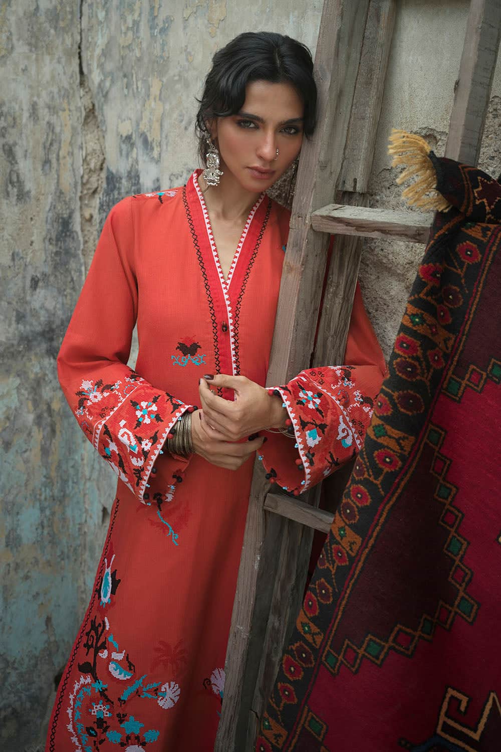 Gul Ahmed Winter 2026 - 2 Piece Embroidered Khaddar Suit– Embroidered-Khaddar-Shirt-Embroidered-Trouser