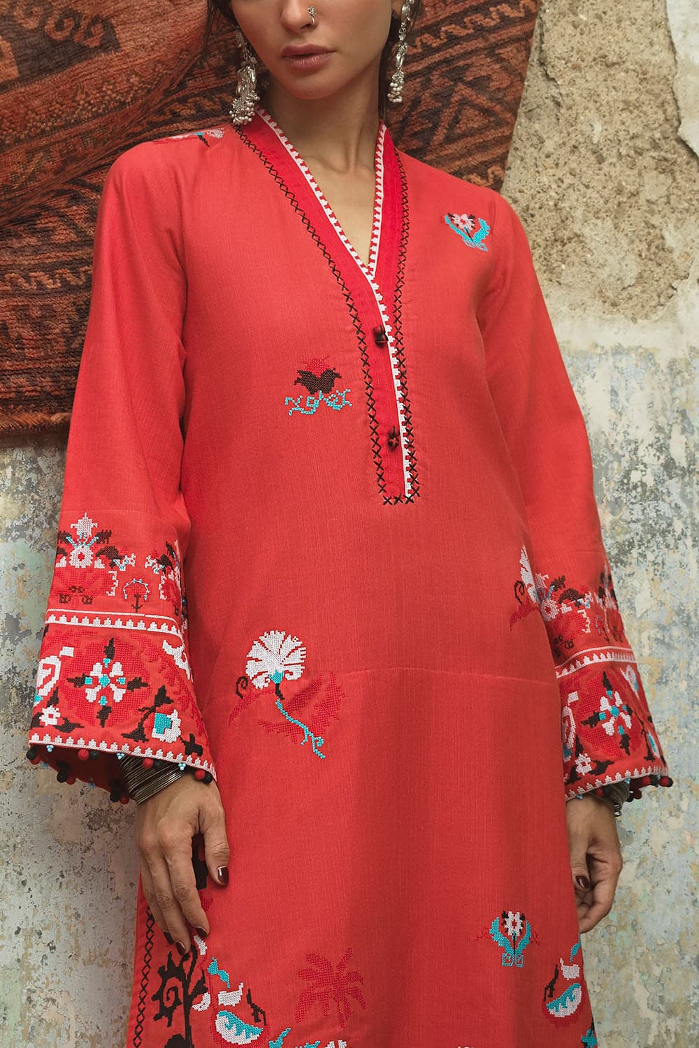 Gul Ahmed Winter 2026 - 2 Piece Embroidered Khaddar Suit– Embroidered-Khaddar-Shirt-Embroidered-Trouser