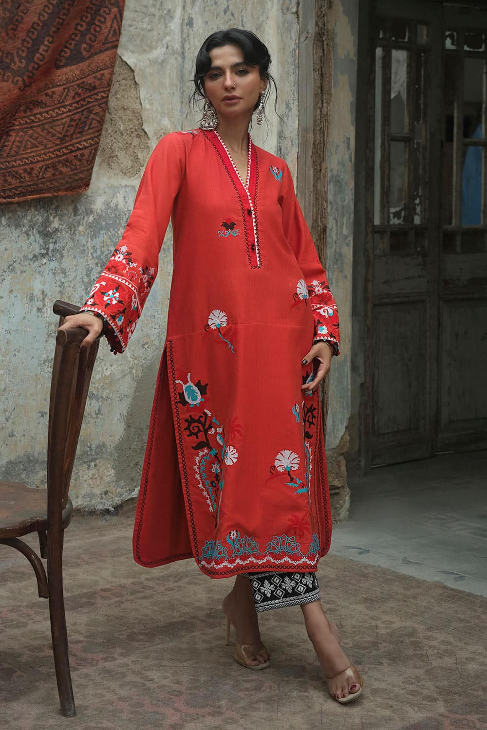 Gul Ahmed Winter 2026 - 2 Piece Embroidered Khaddar Suit