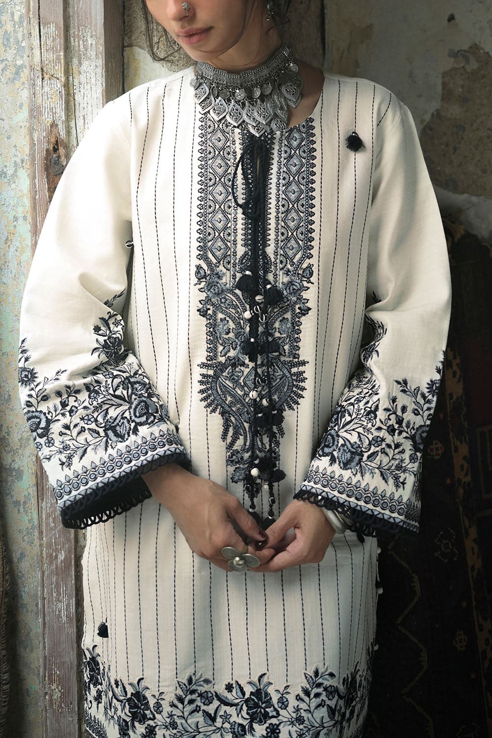 Gul Ahmed Winter 2026 - 2 Piece Embroidered Khaddar Suit– Embroidered-Khaddar-Shirt-Embroidered-Trouser
