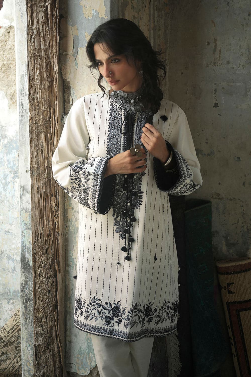 Gul Ahmed Winter 2026 - 2 Piece Embroidered Khaddar Suit– Embroidered-Khaddar-Shirt-Embroidered-Trouser