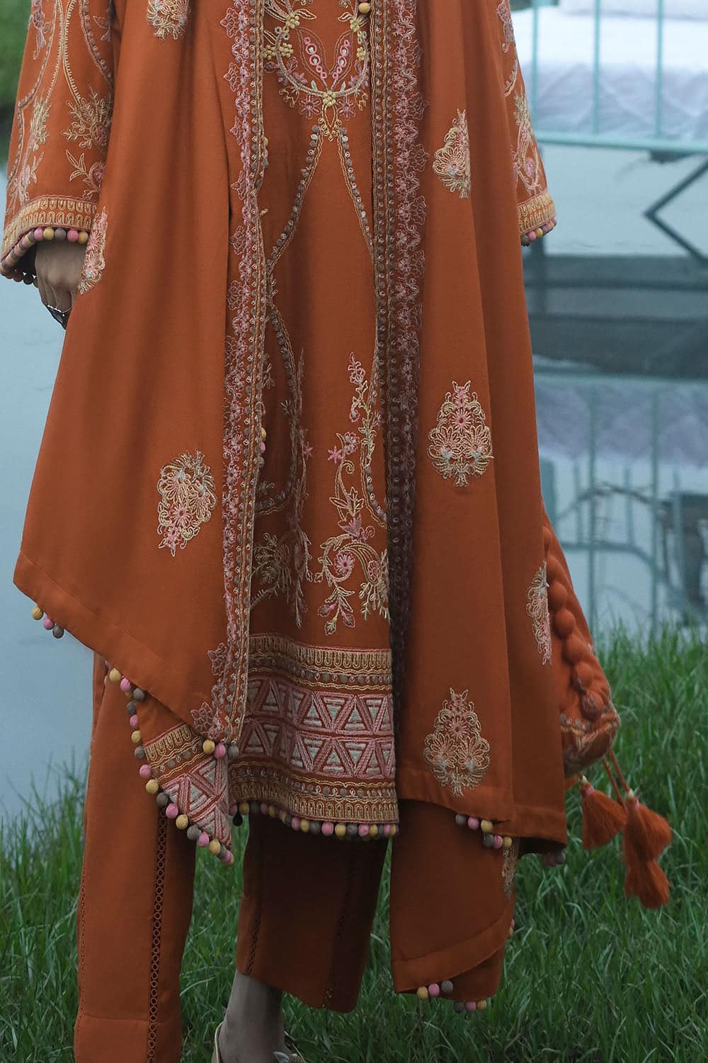 Gul Ahmed Winter 2026 - 3 Piece Embroidered Pashmina Suit with Embroidered Pashmina Dupatta–