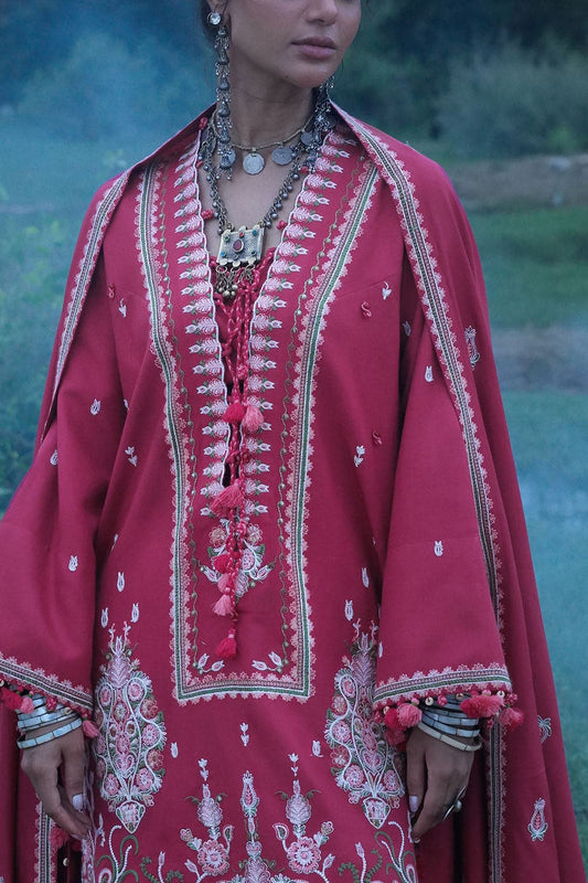 Gul Ahmed Winter 2026 - 3 Piece Embroidered Pashmina Suit with Embroidered Pashmina Dupatta–