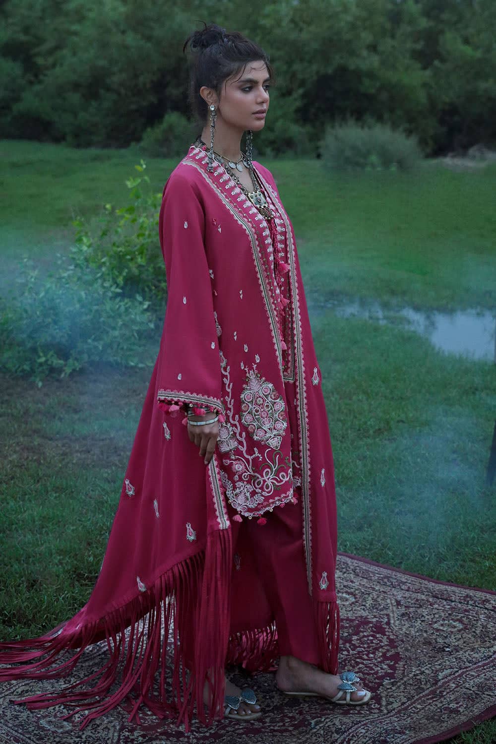 Gul Ahmed Winter 2026 - 3 Piece Embroidered Pashmina Suit with Embroidered Pashmina Dupatta–
