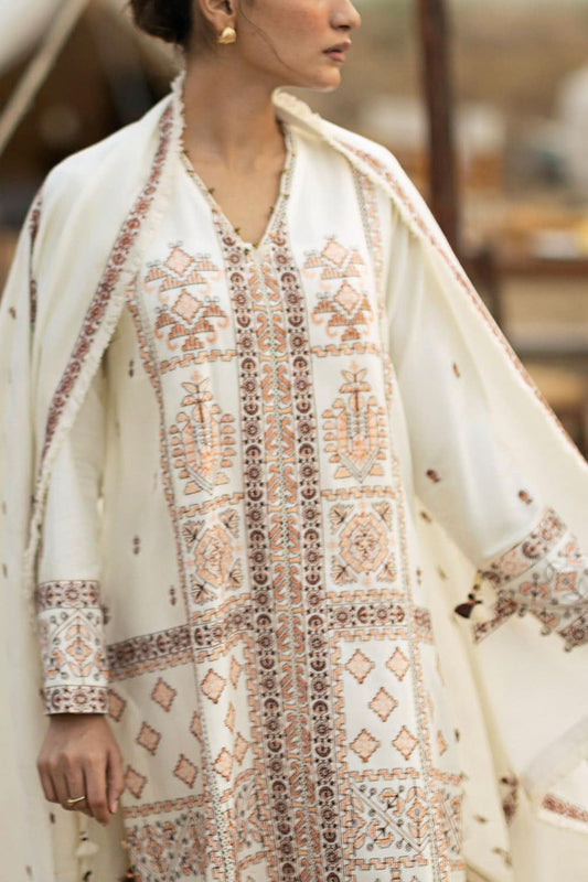 Gul Ahmed Winter 2026 - 3 Piece Embroidered Pashmina Suit with Embroidered Pashmina Dupatta–