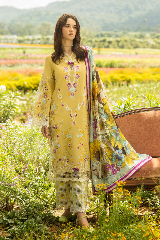Secret Garden Hemline Lawn by Mushq 2025 | Faded Sunflower