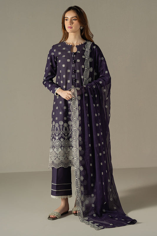 Chikankari Lawn by Cross Stitch 2025 | INDIGO ROYAL