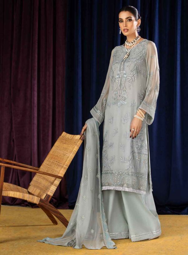 Riaz Arts Jannan Embroidered Bamber Chiffon | JL-51