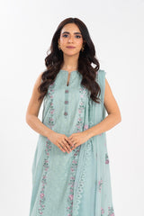 Al Karam Luxury Lawn 2025 | LL-10-25-1-Powder Blue