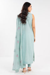 Al Karam Luxury Lawn 2025 | LL-10-25-1-Powder Blue