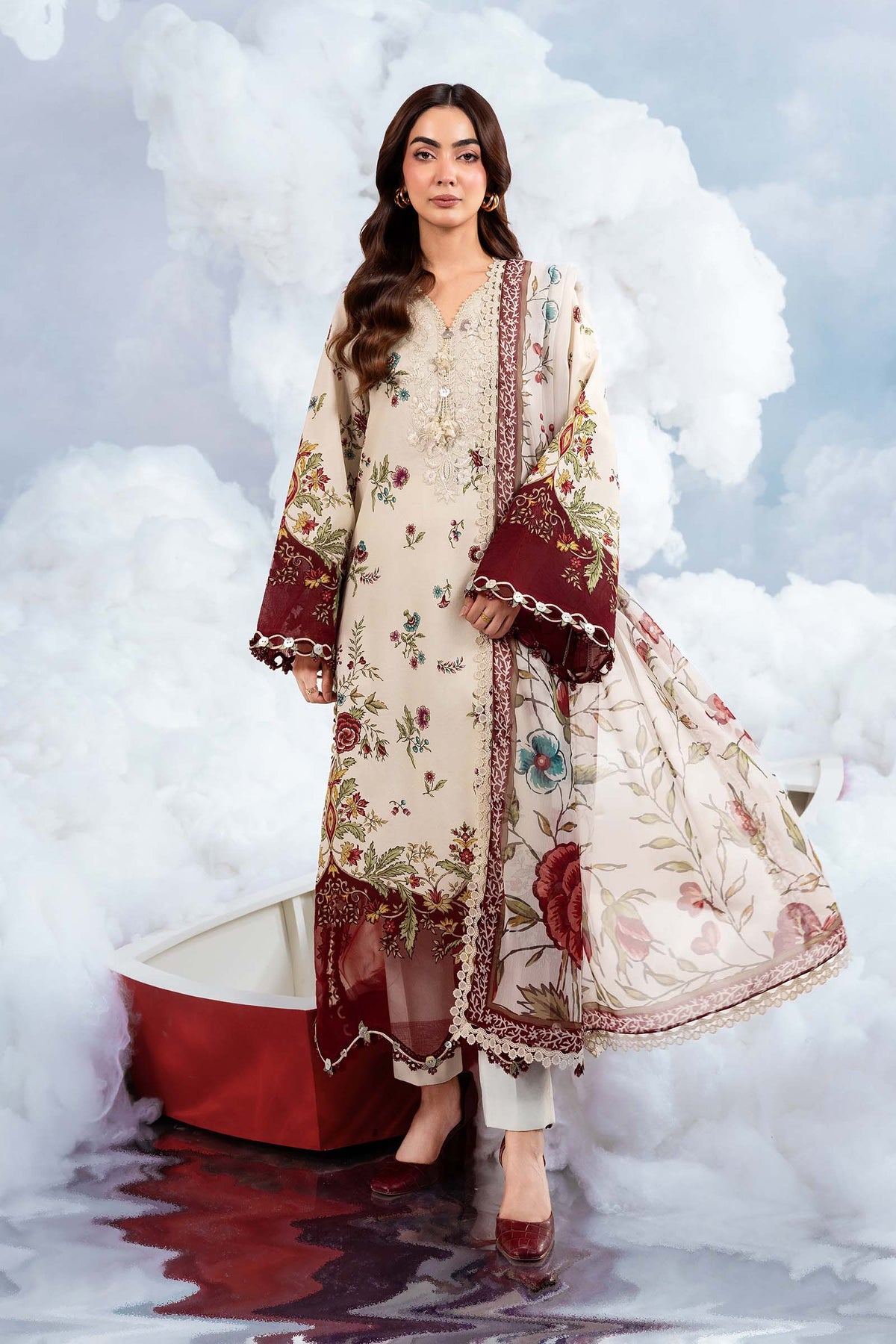Maria B M Basics Dreamscape | Unstitched Eid 2 | 2026 | 01A