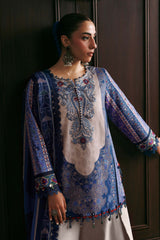 M Basics Agla Station Winter 26 3 Pc Unstitched Embroidered Slub Khaddar Suit | MB-CUSV15-01A