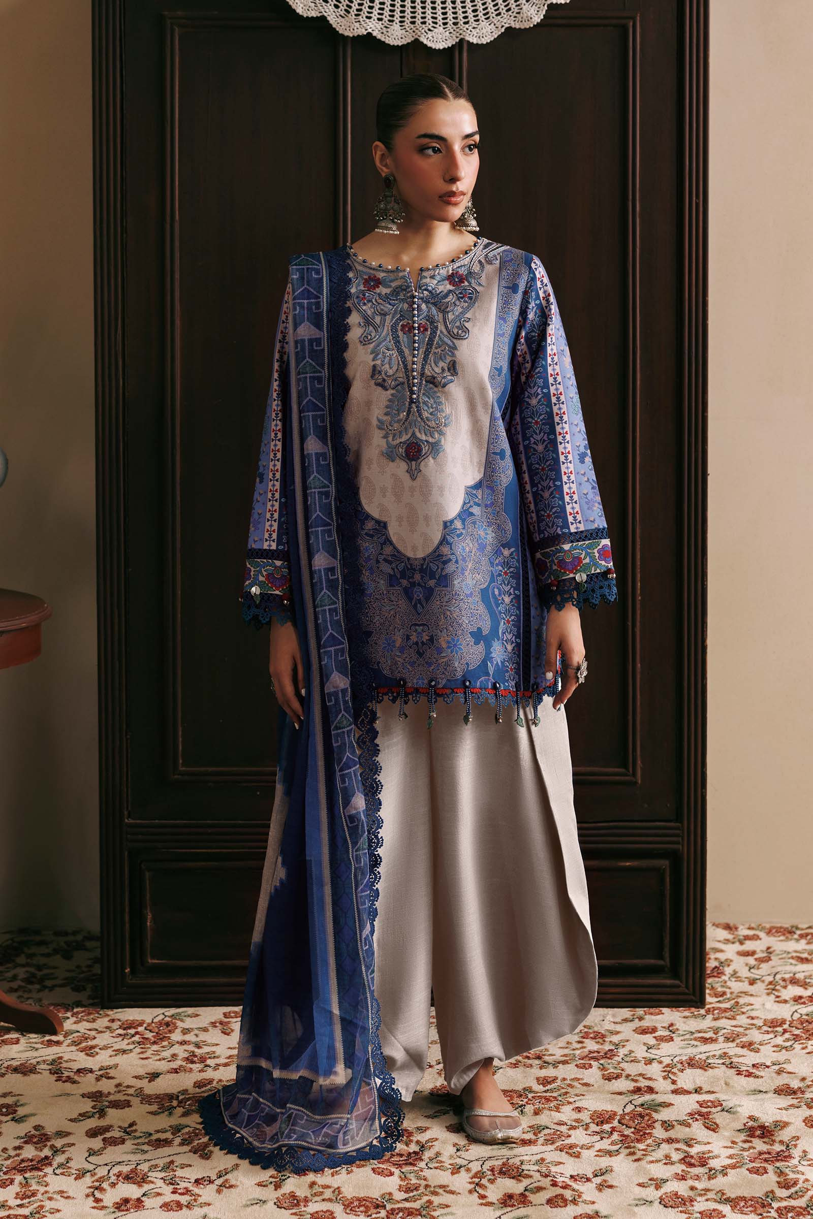 M Basics Agla Station Winter 26 3 Pc Unstitched Embroidered Slub Khaddar Suit | MB-CUSV15-01A– MB-CUSV15-01A-b