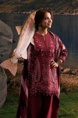 M Basics Agla Station Winter 26 3 Pc Unstitched Embroidered Slub Khaddar Suit | MB-CUSV15-02A