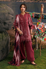M Basics Agla Station Winter 26 3 Pc Unstitched Embroidered Slub Khaddar Suit | MB-CUSV15-02A– MB-CUSV15-02A-b