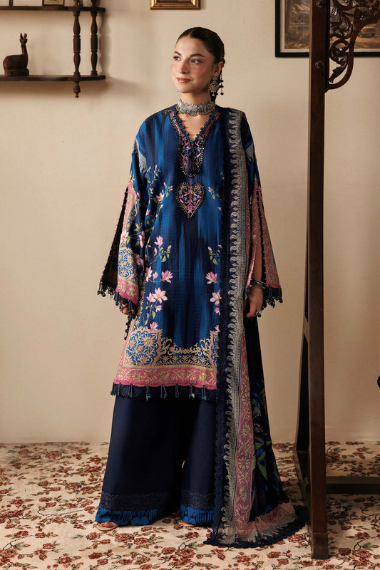 M Basics Agla Station Winter 26 3 Pc Unstitched Embroidered Slub Khaddar Suit | MB-CUSV15-05A