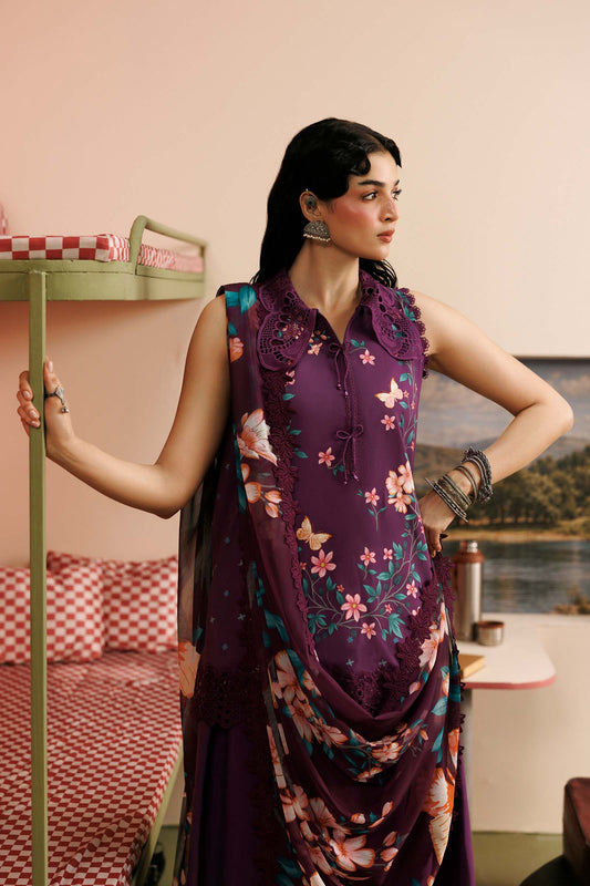 M Basics Agla Station Winter 26 3 Pc Unstitched Embroidered Linen Suit | MB-CUSV15-07A
