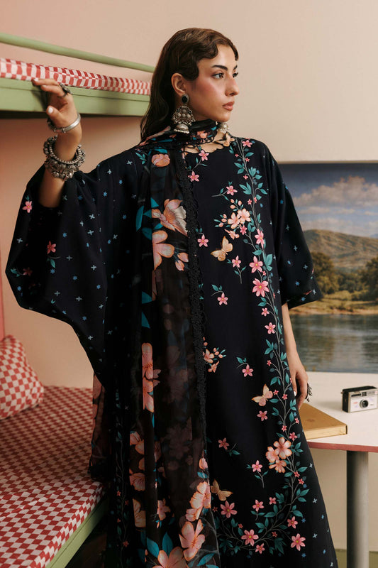 M Basics Agla Station Winter 26 3 Pc Unstitched Embroidered Linen Suit | MB-CUSV15-07B