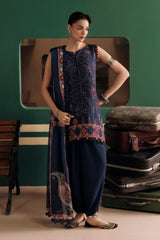 M Basics Agla Station Winter 26 3 Pc Unstitched Embroidered Linen Suit | MB-CUSV15-09A