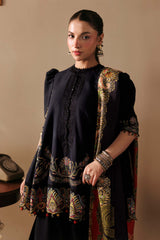 M Basics Agla Station Winter 26 3 Pc Unstitched Embroidered Linen Suit | MB-CUSV15-11B