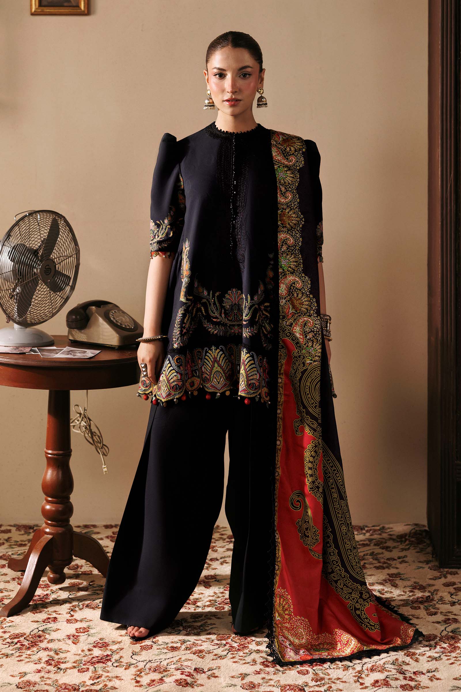 M Basics Agla Station Winter 26 3 Pc Unstitched Embroidered Linen Suit | MB-CUSV15-11B– MB-CUSV15-11B-b