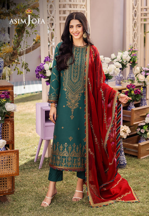Dhanak Rang Embroidered Collection ’24 By Asim Jofa | AJCF-23