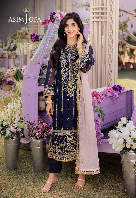 Dhanak Rang Embroidered Collection ’24 By Asim Jofa | AJCF-09