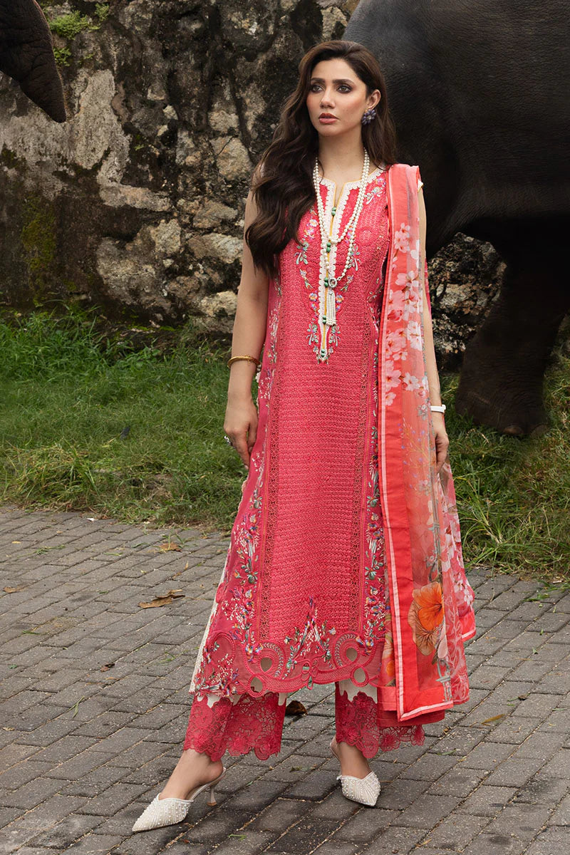 Mahira Khan Manaram Luxury Lawn’25 by Mushq | Eternal Radiance