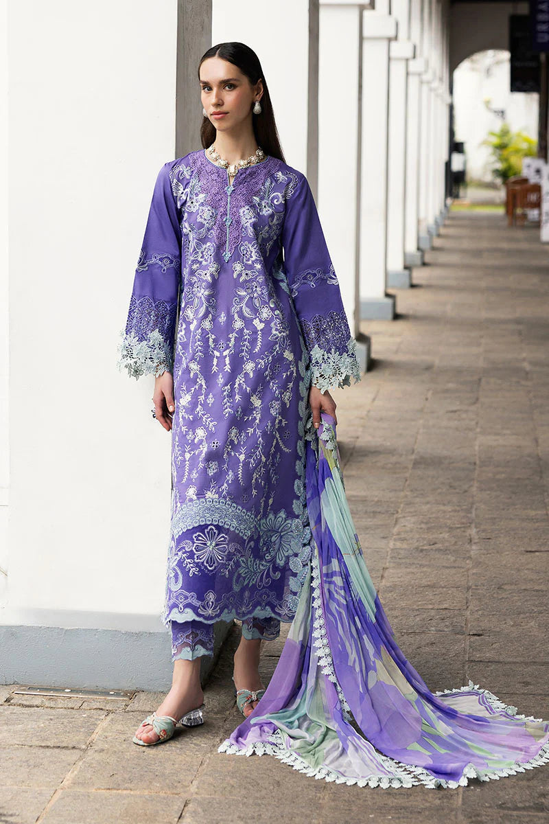 Mahira Khan Manaram Luxury Lawn’25 by Mushq | Luminous Essence