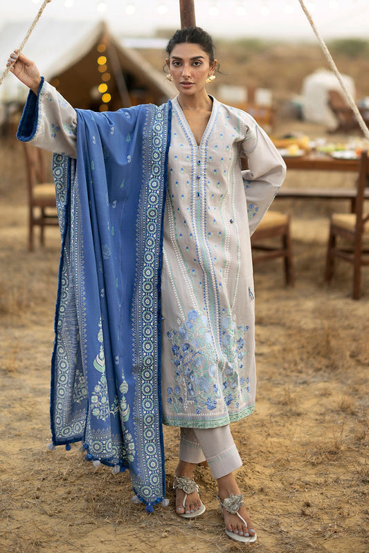 Gul Ahmed The Charm of Winter 2026 3 Piece Embroidered Khaddar Suit with Lacquer Printed Khaddar Dupatta
