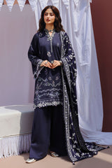 Cross Stitch Winter Unstitched 26 IRIS BREEZE-3PC MARINA PRINTED SUIT