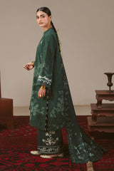 Cross Stitch Winter Unstitched 26 MEADOW GREEN-3PC LINEN PRINTED SUIT– Untitled-1 0000 DSC00021