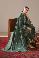 Cross Stitch Winter Unstitched 26 MEADOW GREEN-3PC LINEN PRINTED SUIT– Untitled-1 0000 DSC00050