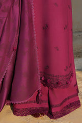 Cross Stitch Winter Unstitched 26 VELVET FUCHSIA-3PC LINEN EMBROIDERED SUIT– Untitled-1 0001 7I0A3238