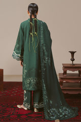 Cross Stitch Winter Unstitched 26 MEADOW GREEN-3PC LINEN PRINTED SUIT– Untitled-1 0001 DSC00016