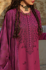 Cross Stitch Winter Unstitched 26 VELVET FUCHSIA-3PC LINEN EMBROIDERED SUIT– Untitled-1 0002 7I0A3237