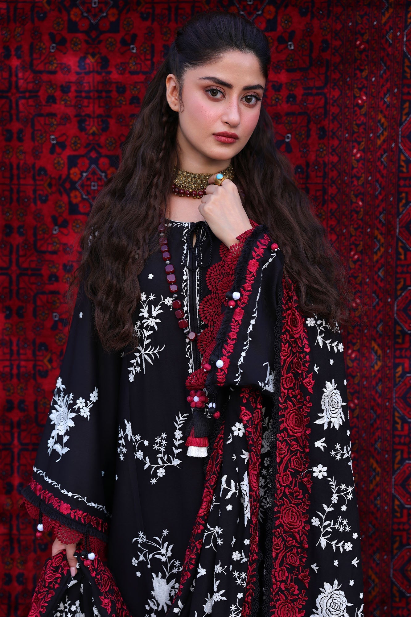 Cross Stitch Winter Unstitched 26 RAVEN ORCHID-3PC MARINA EMBROIDERED SUIT– Untitled-1 0003 7I0A3644