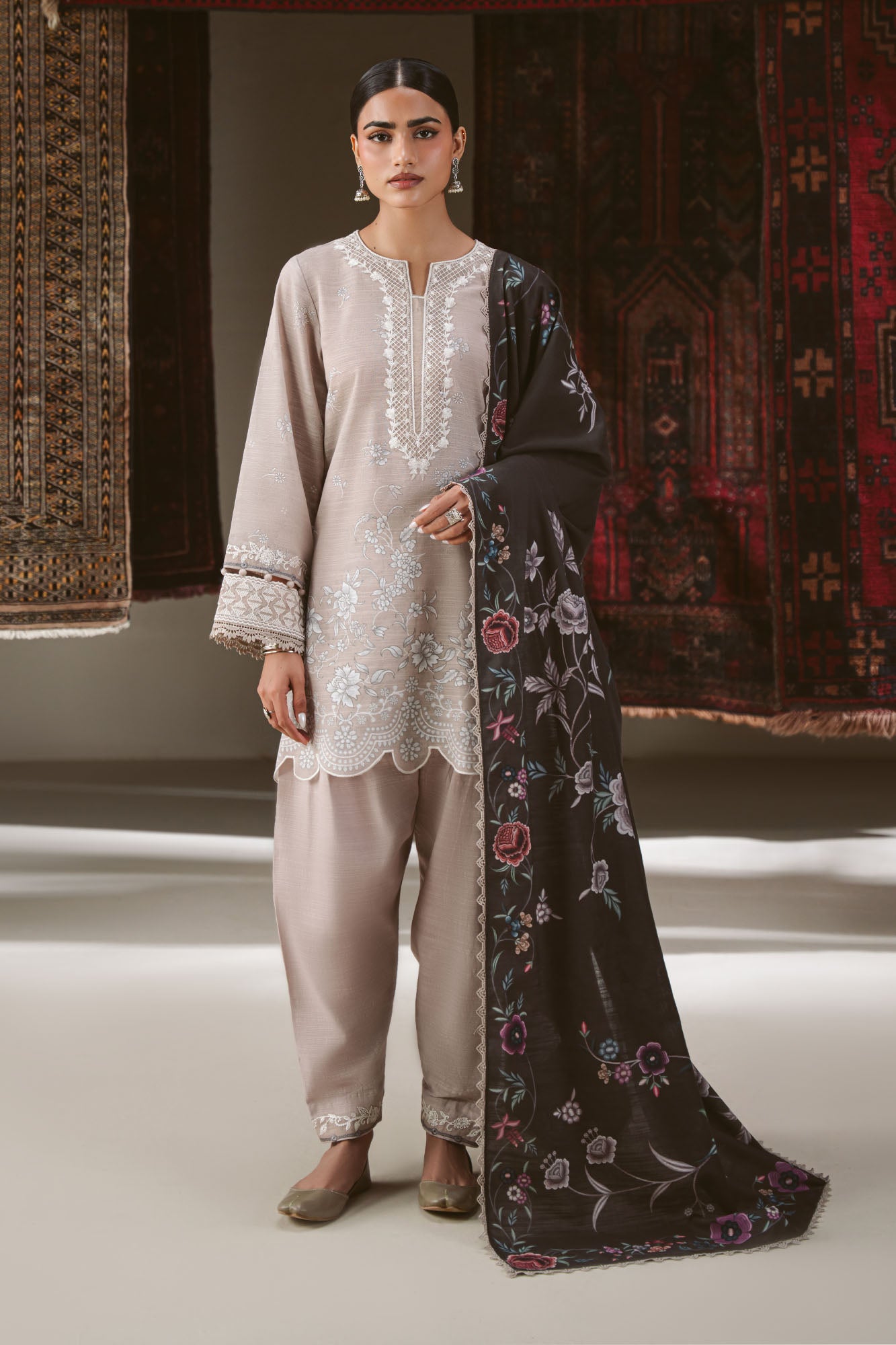 Cross Stitch Winter Unstitched 26 PETAL HAZE-3PC KHADDAR PRINTED SUIT