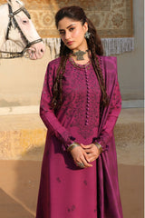 Cross Stitch Winter Unstitched 26 VELVET FUCHSIA-3PC LINEN EMBROIDERED SUIT– Untitled-1 0004 7I0A3158