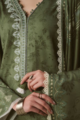 Cross Stitch Winter Unstitched 26 FOREST STITCH-3PC MARINA PRINTED SUIT– Untitled-1 0009 DSC09712