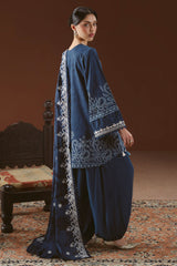 Cross Stitch Winter Unstitched 26 MISTED TEAL-3PC LINEN PRINTED SUIT– Untitled-1 0014 DSC02064