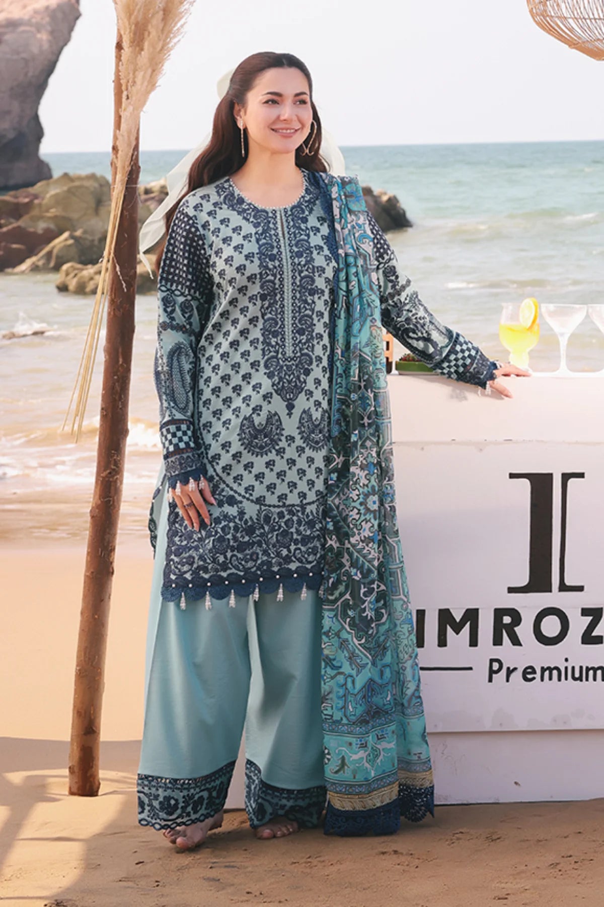 Hania Luxury Lawn’25 by Imrozia | SL 75A