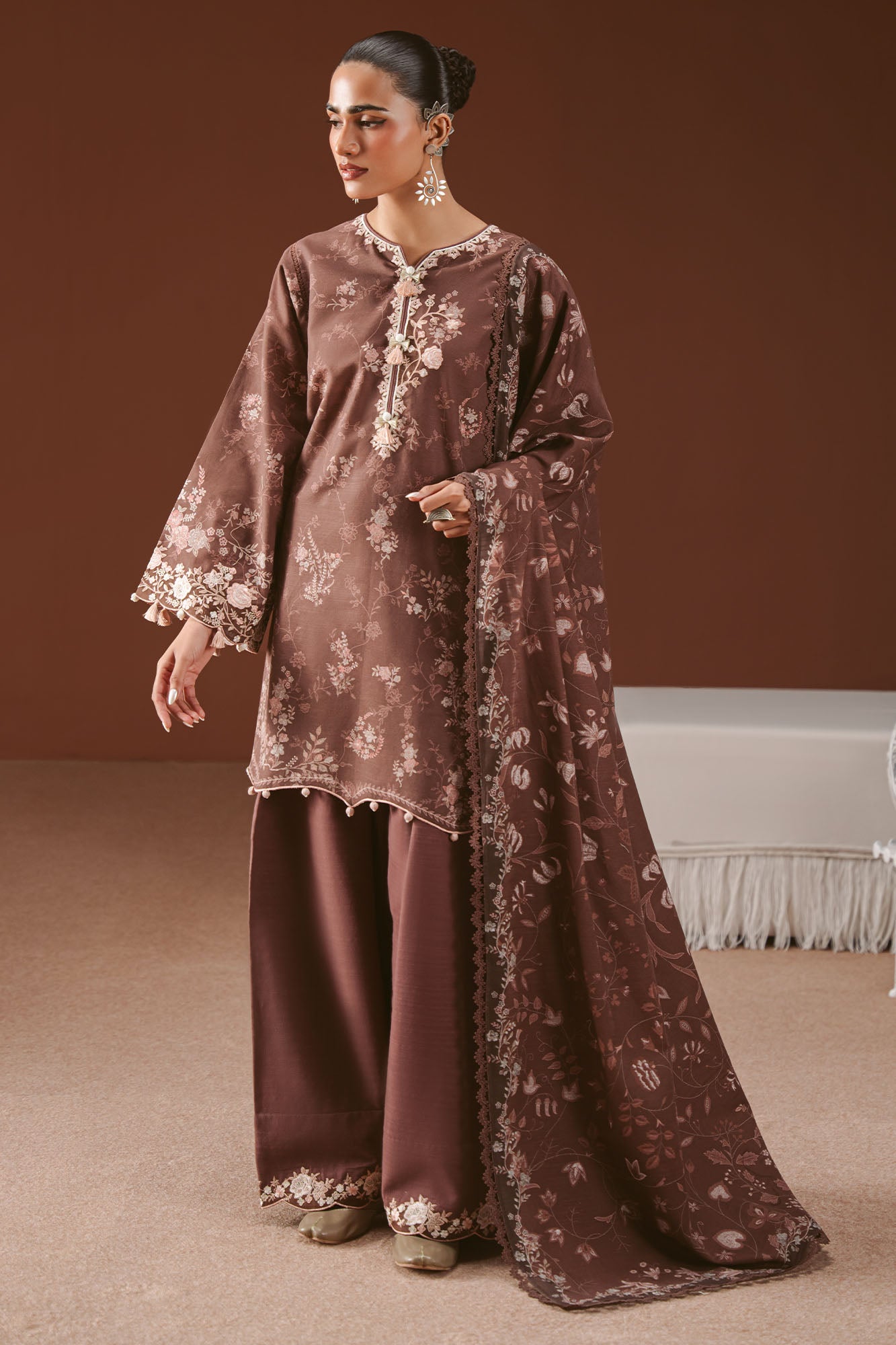 Cross Stitch Winter Unstitched 26 SHADOW TALE-3PC KHADDAR PRINTED SUIT