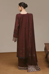 Cross Stitch Winter Unstitched 26 TERA THREADS- 3PC MARINA PRINTED SUIT– Untitled-1 0049 DSC01307