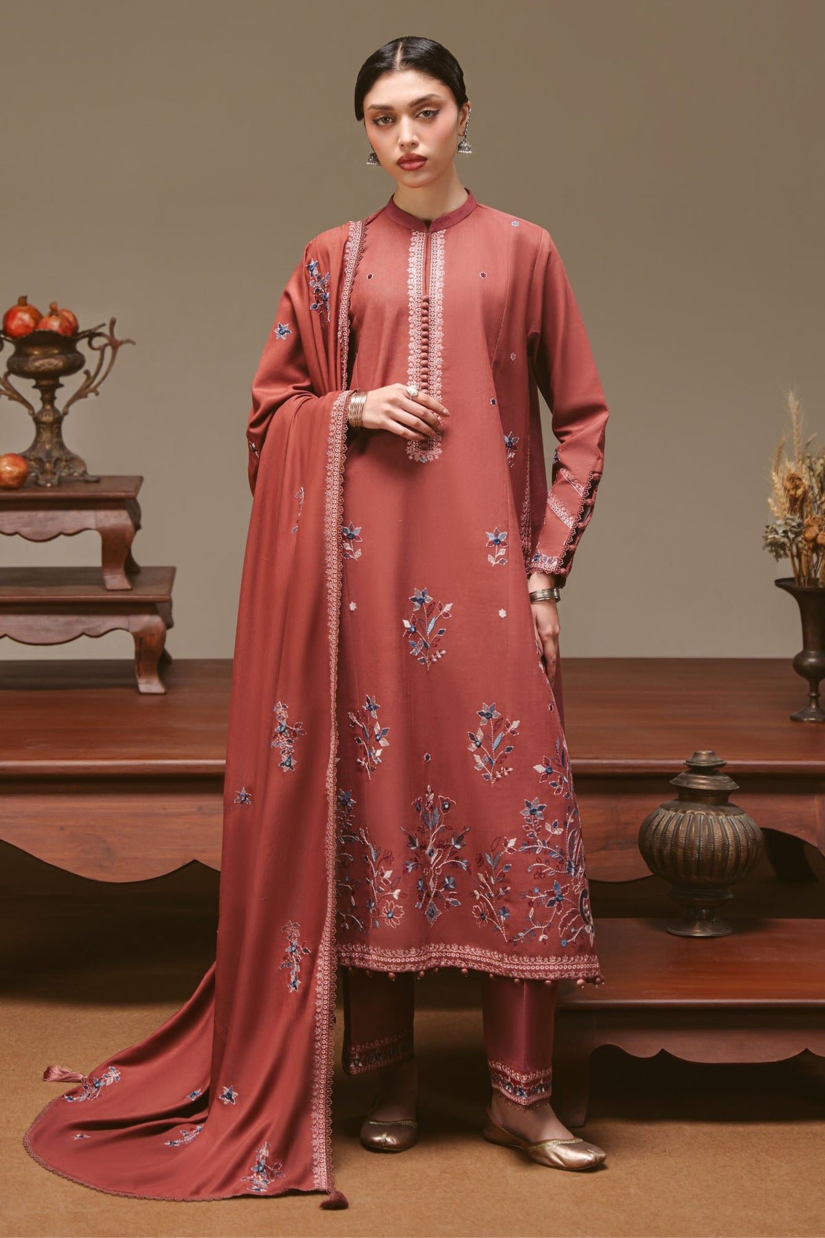 Cross Stitch Winter Unstitched 26 AMBER TAPESTRY-3PC KHADDAR EMBROIDERED SUIT
