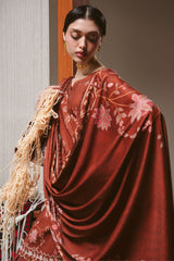 Cross Stitch Winter Unstitched 26 SEPIA GRACE- 3PC MARINA PRINTED SUIT– Untitled-1 0069 DSC00720