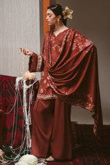 Cross Stitch Winter Unstitched 26 SEPIA GRACE- 3PC MARINA PRINTED SUIT– Untitled-1 0070 DSC00700
