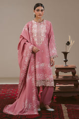 Cross Stitch Winter Unstitched 26 PINK ALLURE-3PC KHADDAR PRINTED SUIT